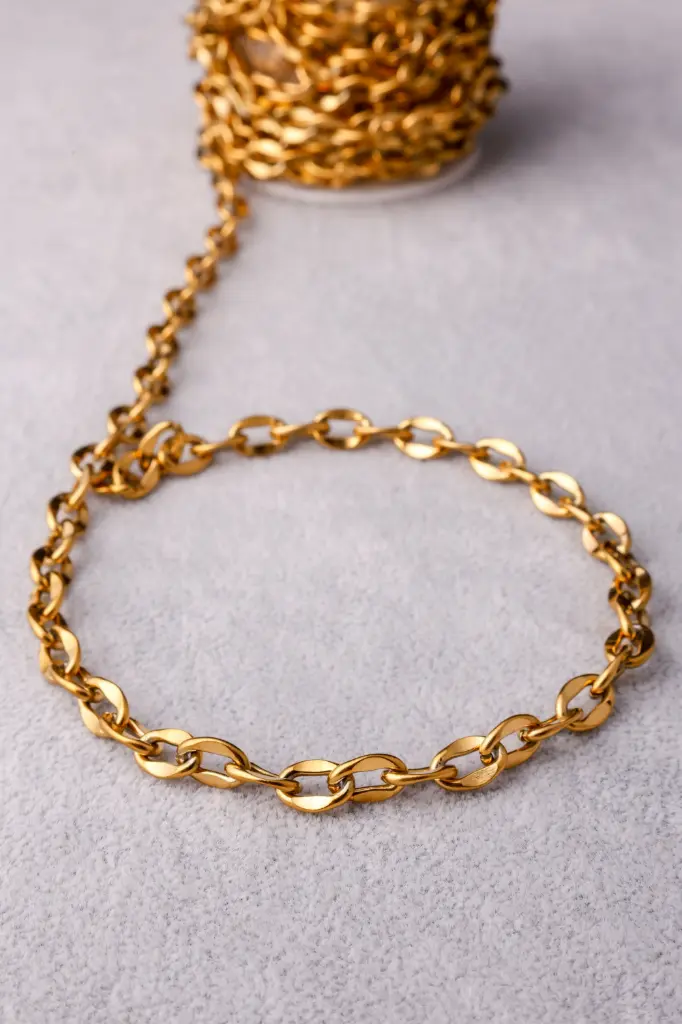 Oval chain -Stainless steel (40cm necklace)