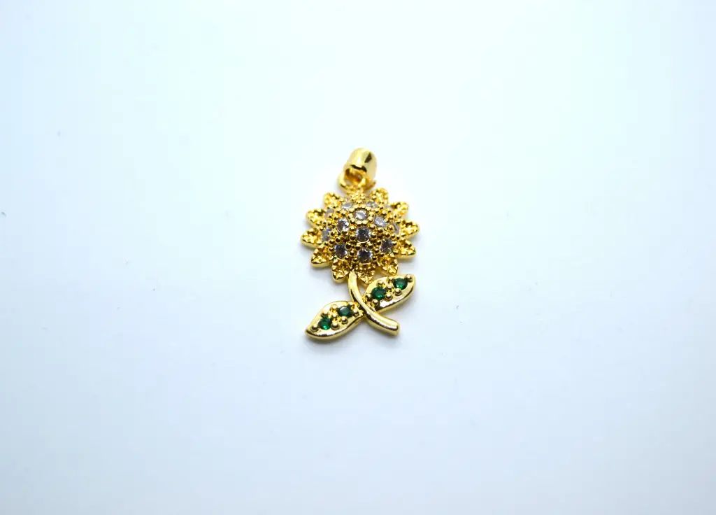 Sunflower charm-Gold plated