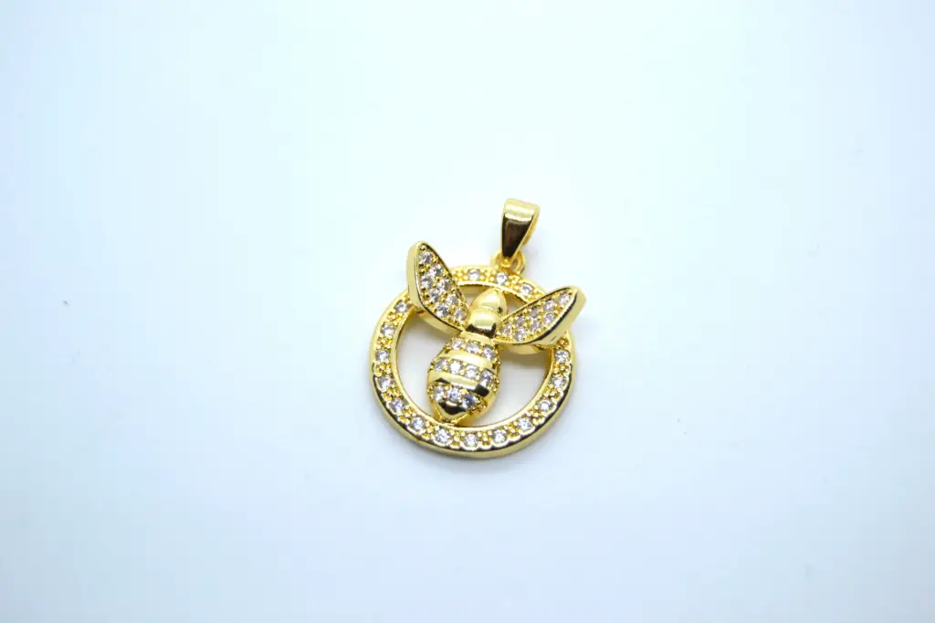 Queen Bee charm -Gold plated