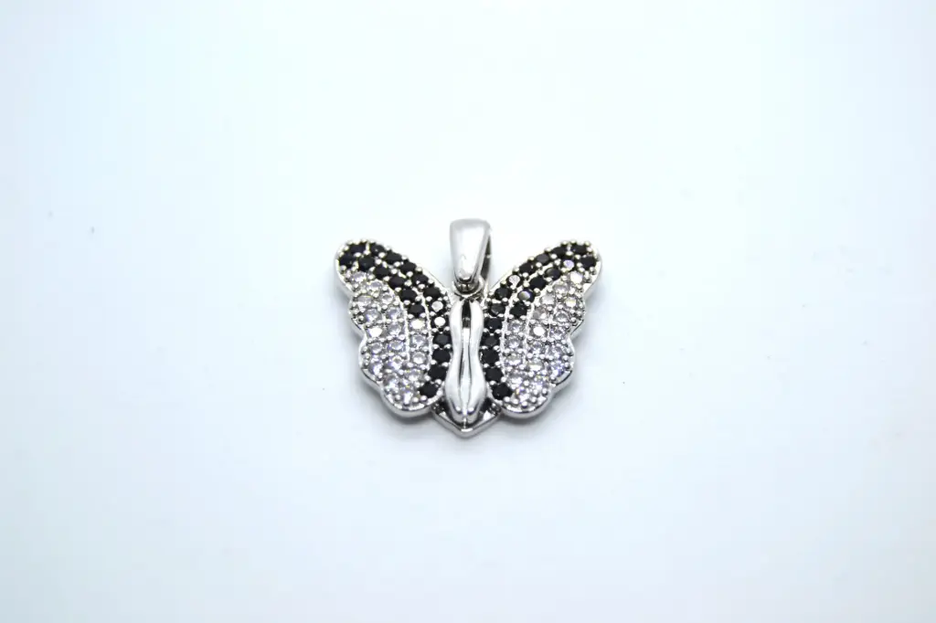 Heart inside butterfly-Gold plated