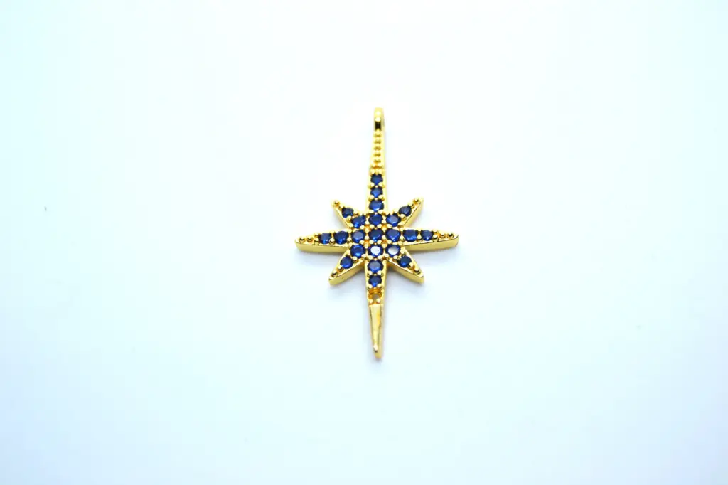 Coloured starburst-Gold plated