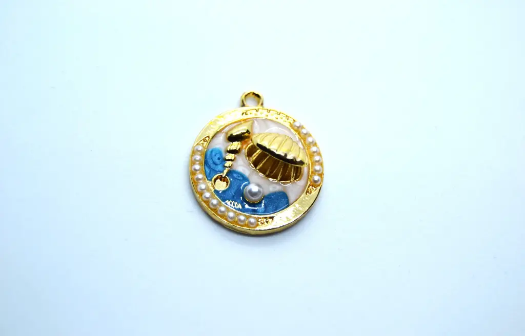 Blue sea charms-Gold plated