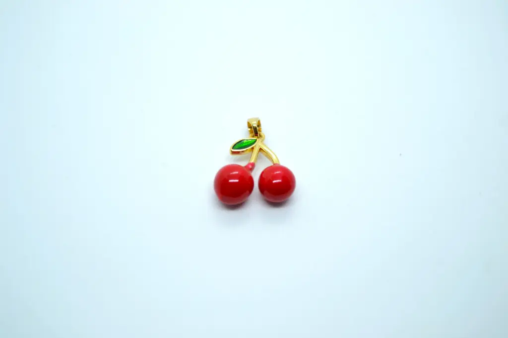 cherry charm-Gold plated
