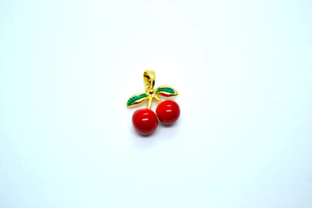 Cherry charm-Gold plated