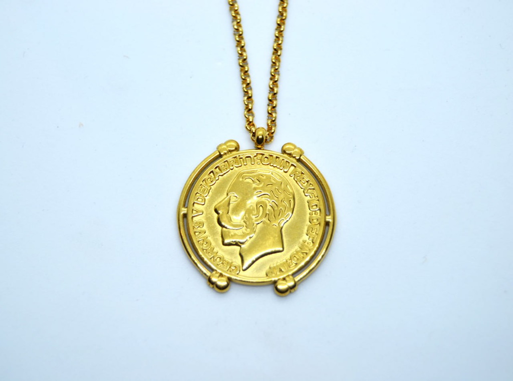 Egyptian pound necklace -stainless steel 