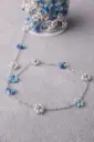 Silver Flower chain -stainless steel