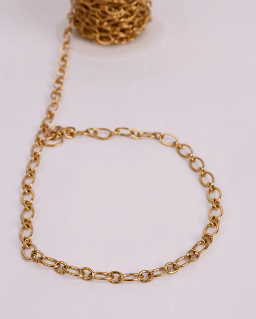 Small oval chain-Stainless steel (40cm necklace)
