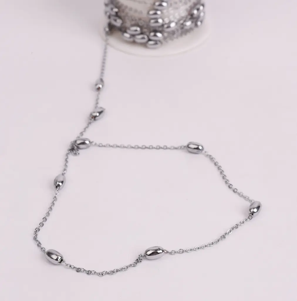 Silver dot chain-Stainless steel (40cm necklace)