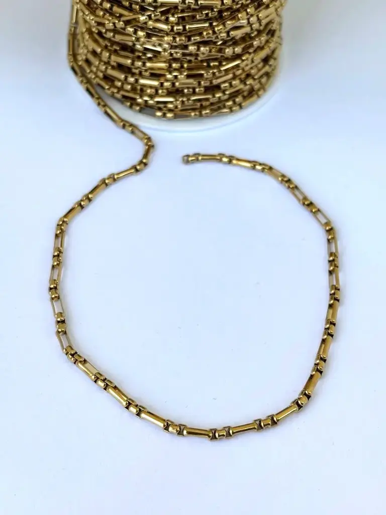Vintage bar chain-Stainless steel (40cm necklace)