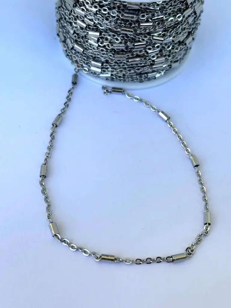 Link silver chain-Stainless steel (40cm necklace)