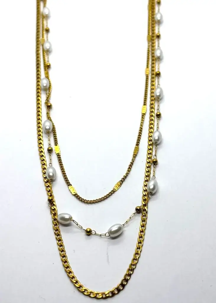 Triple layer necklace -Stainless steel