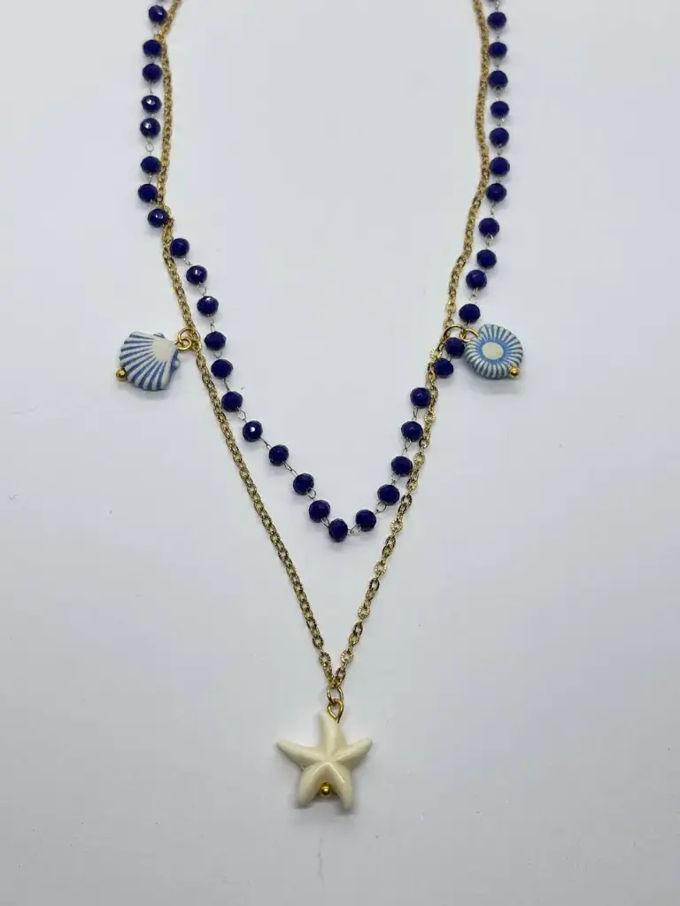 Beach lovers necklace -Stainless steel