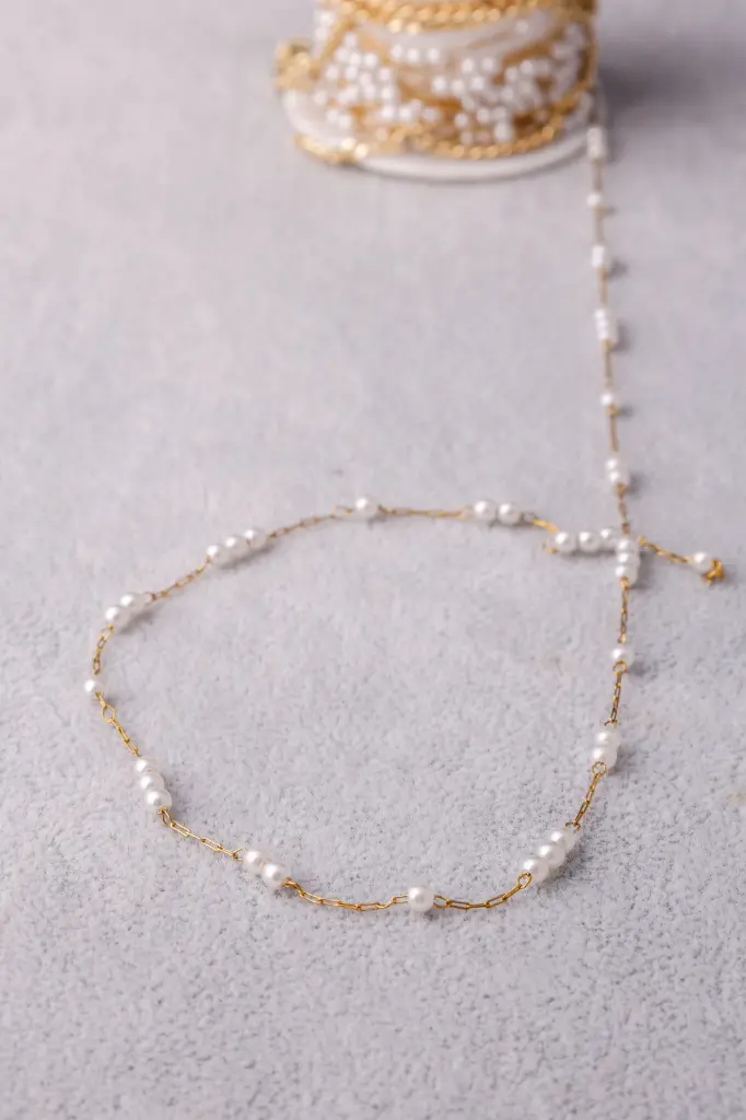 Simple pearl chain-Stainless steel