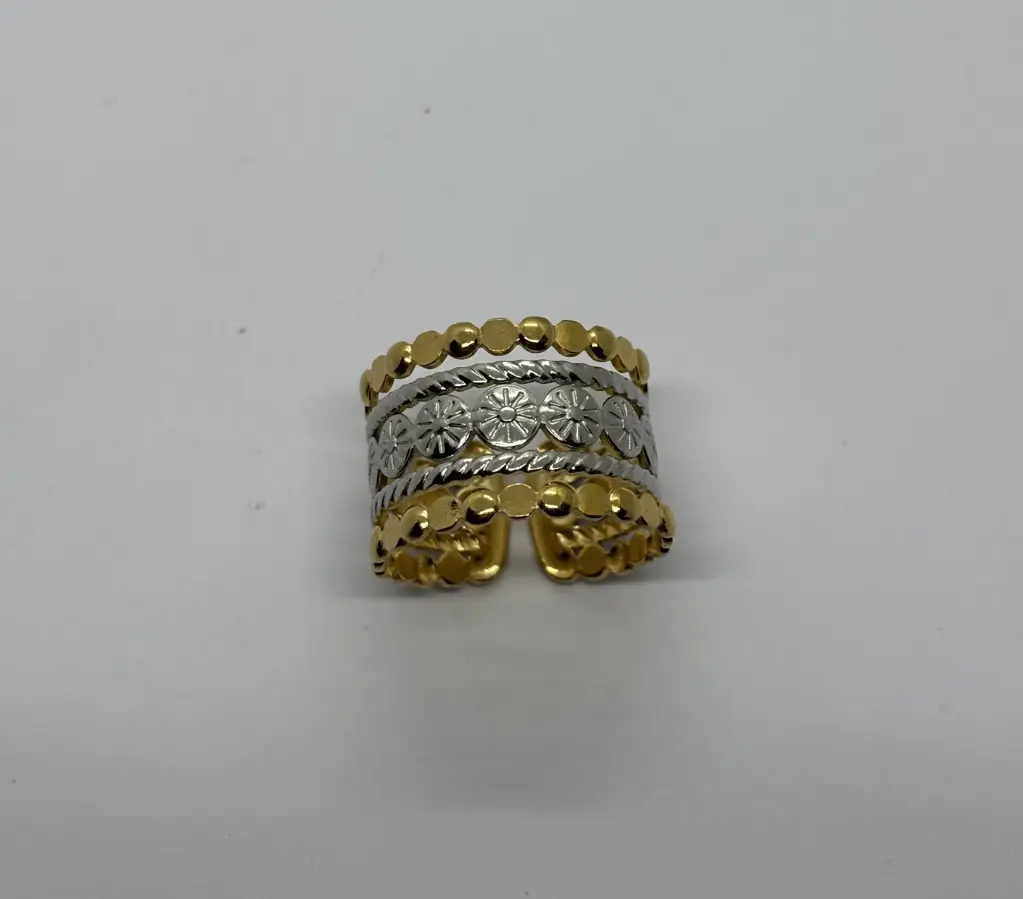 Gold-Silver stainless steel ring