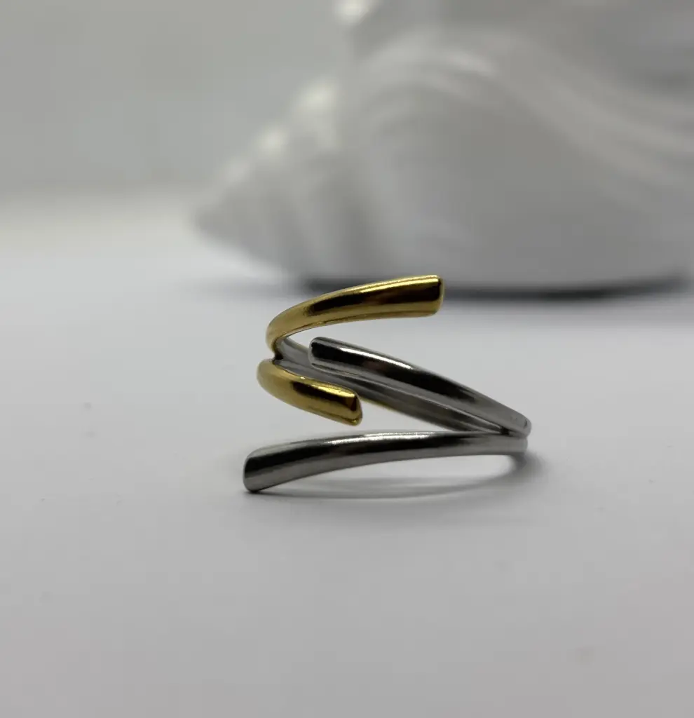 Gold-Silver stainless steel ring