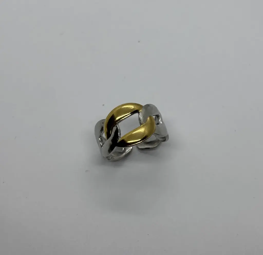 Gold-Silver stainless steel ring
