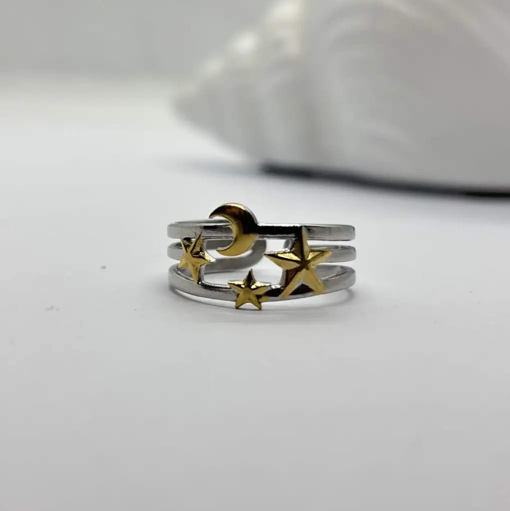 Gold-Silver stainless steel ring