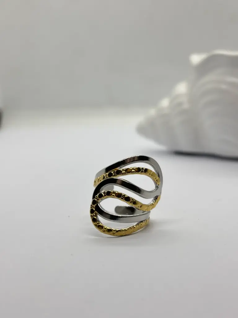 Gold-Silver stainless steel ring