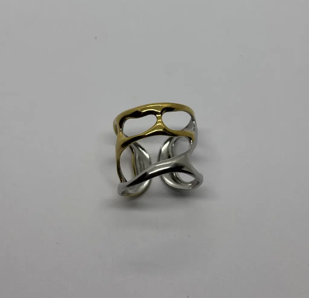 Gold-Silver stainless steel ring