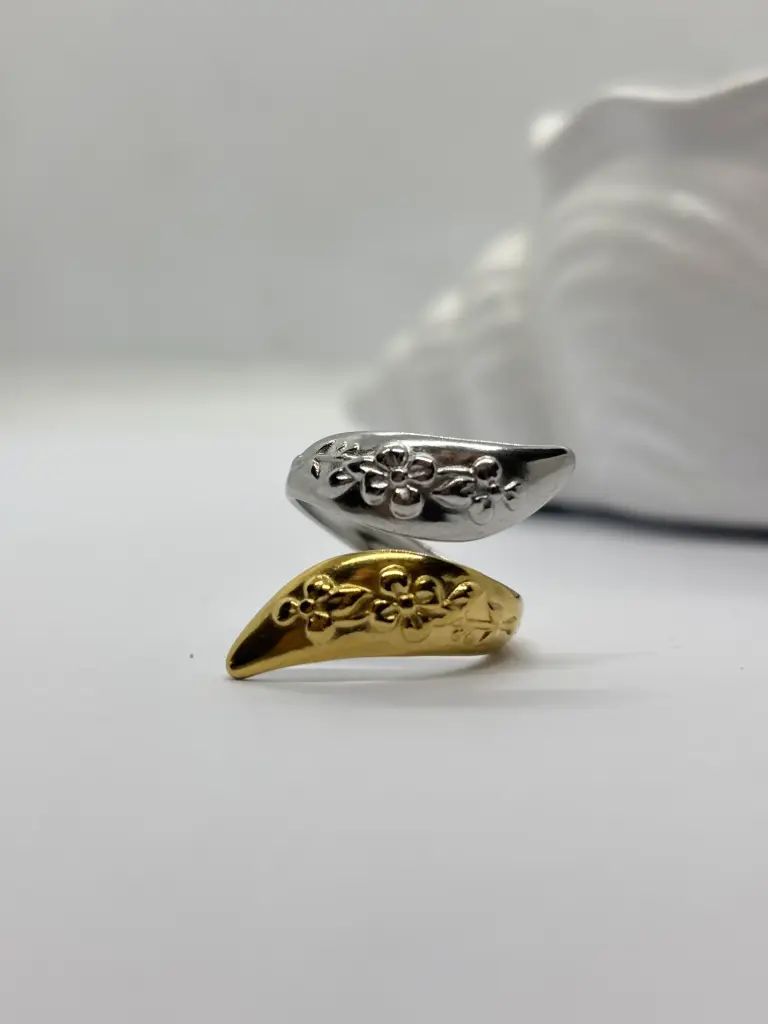 Gold-Silver stainless steel ring