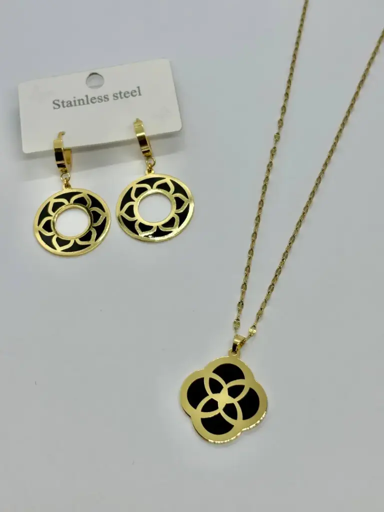 Matching necklace and earring- Stainless steel