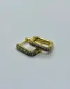 Squared gold plated earring 
