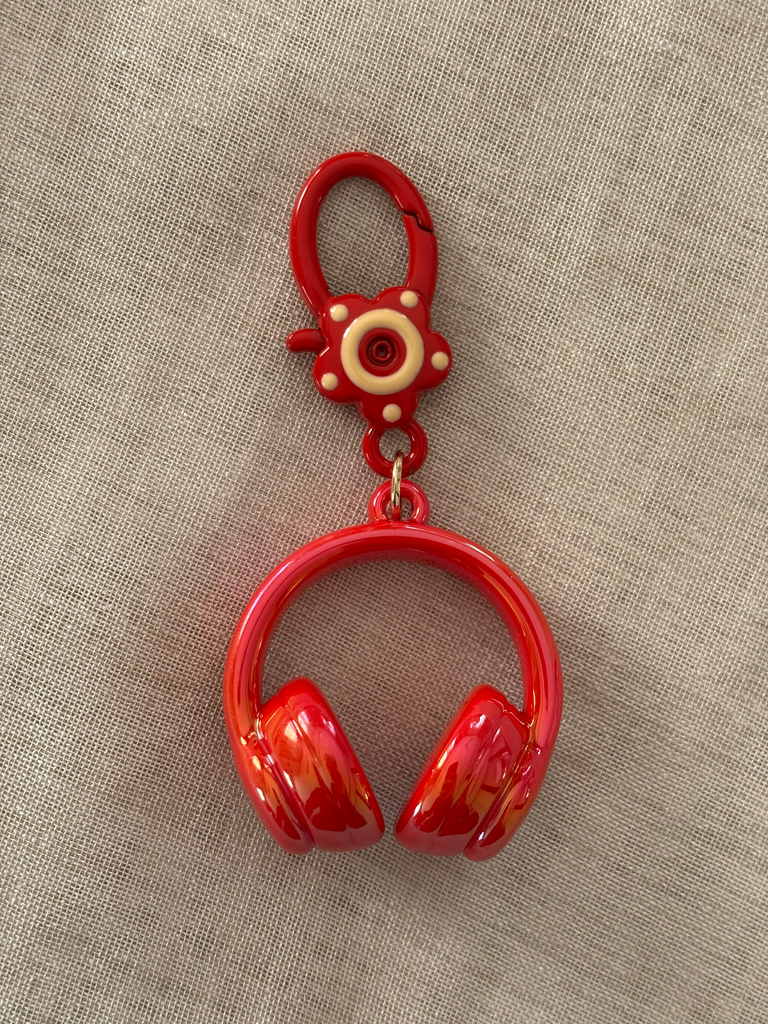 Red headphone charm