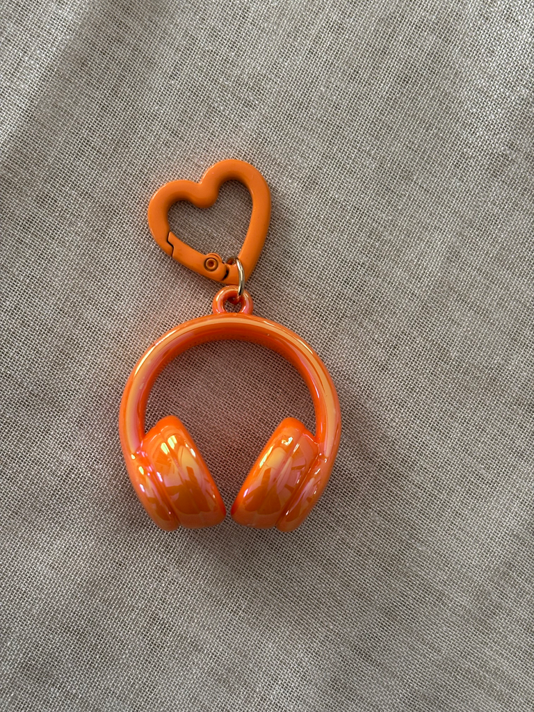 Orange headphone charm