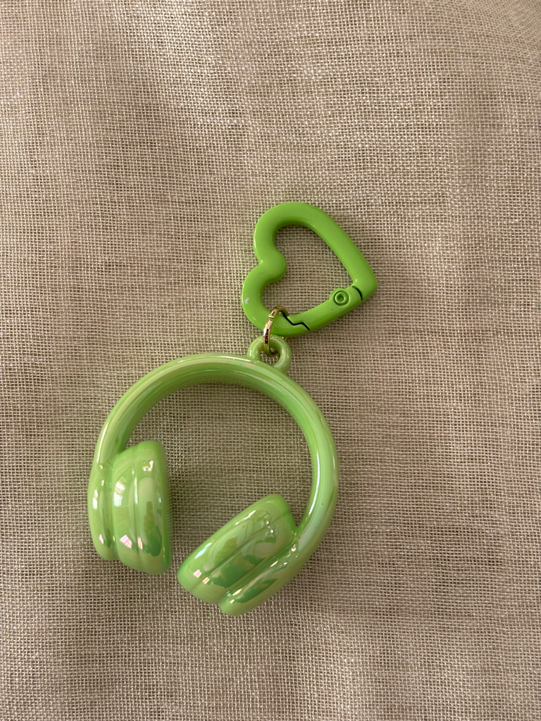 Green headphone charm