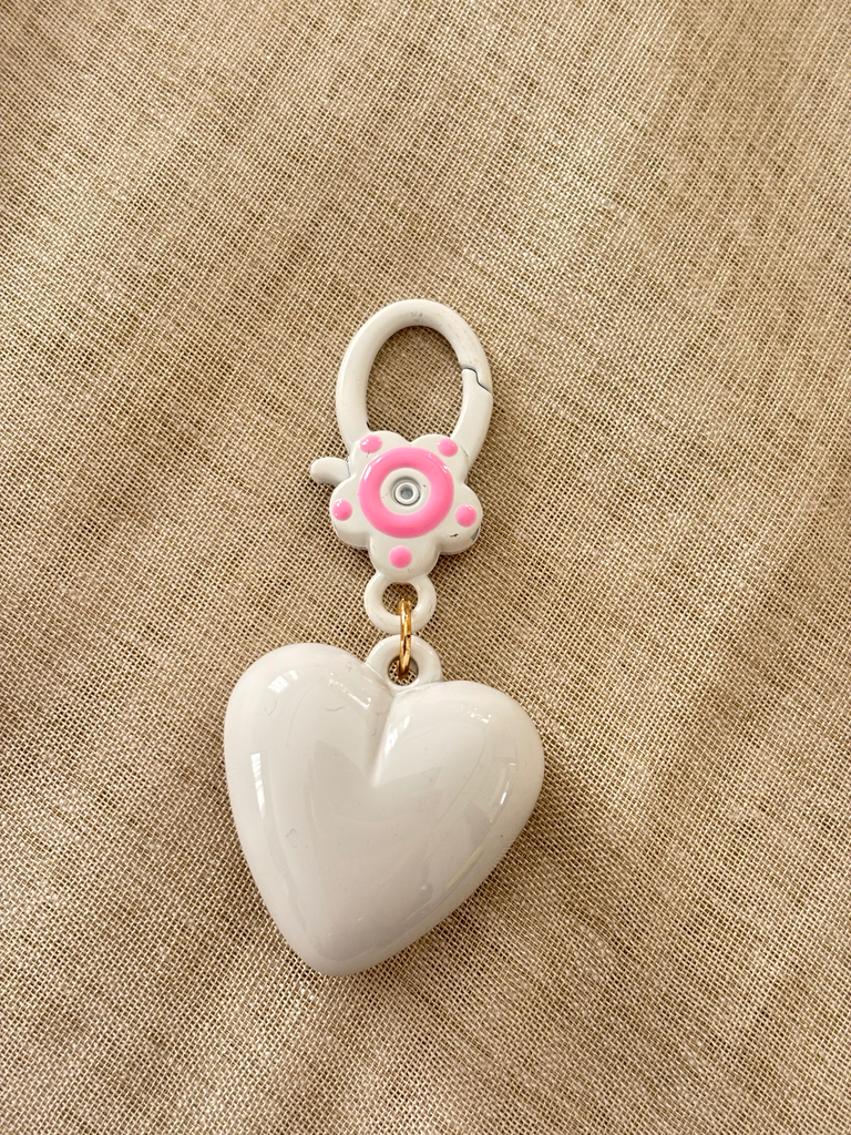 White heart charm