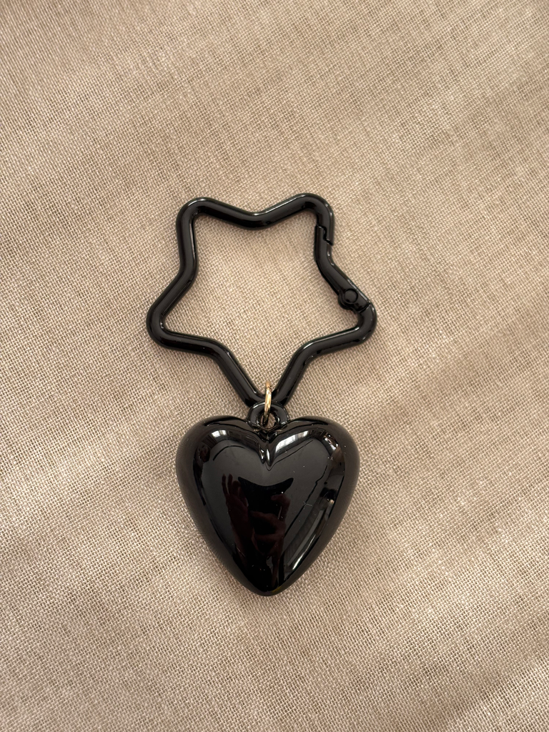Black heart charm