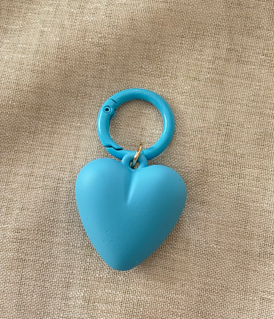 Velvet blue heart charm