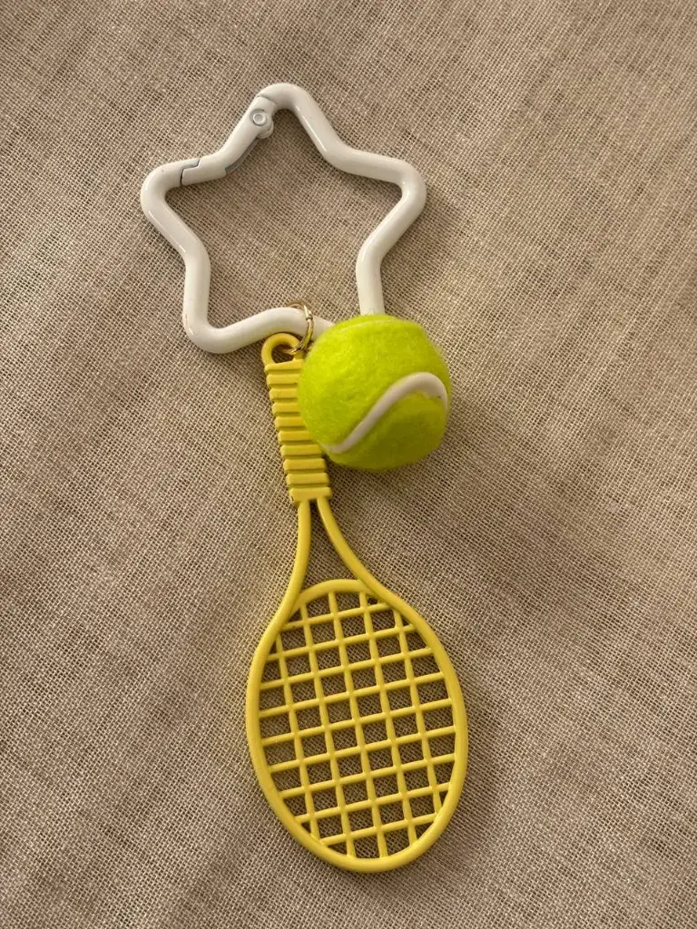 Yellow tennis charm 