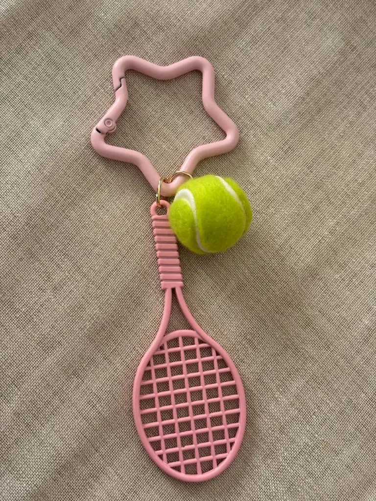 Pink tennis charm