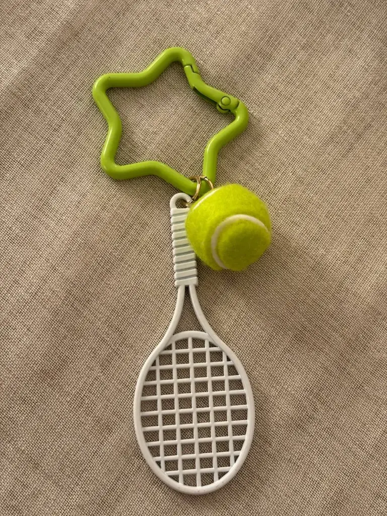 White tennis charm