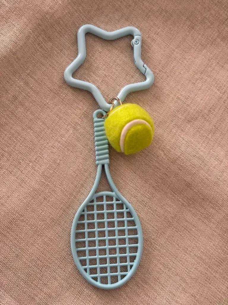 Blue tennis charm