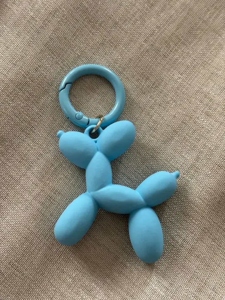 Velvet blue bubble dog charm