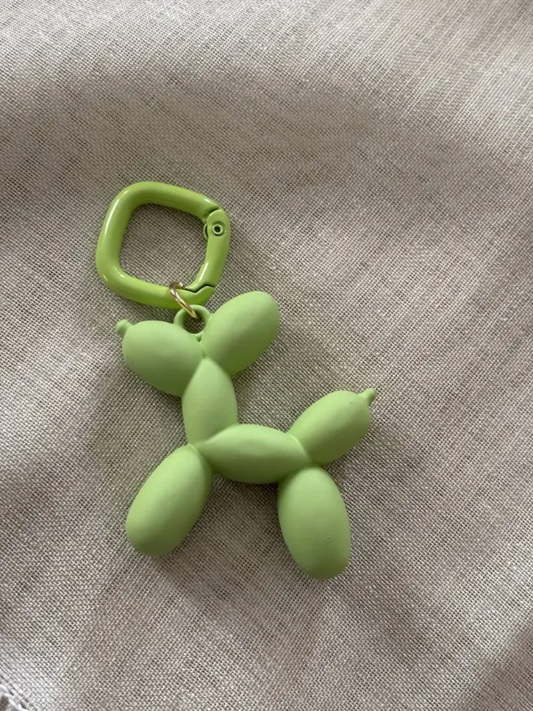 Velvet green bubble dog charm