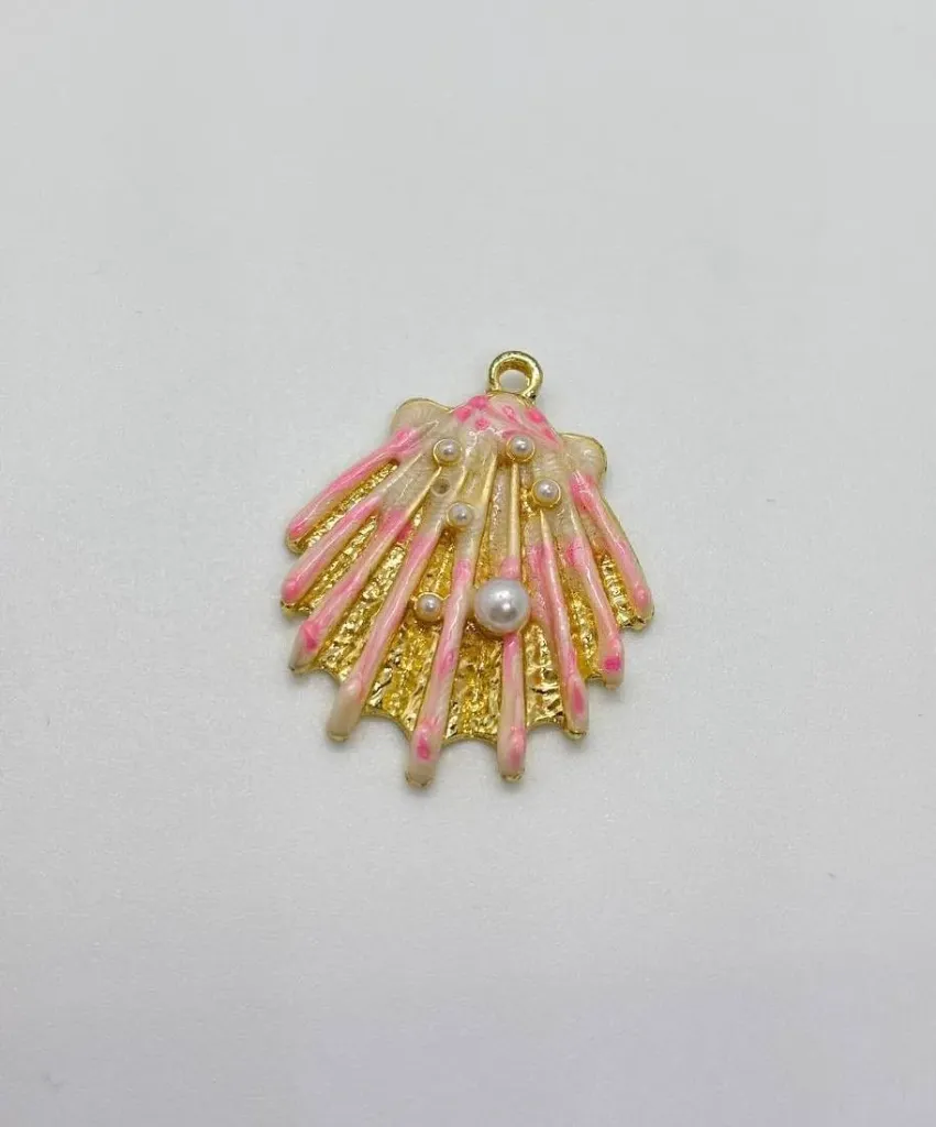 Pink Sea shell - Gold plated