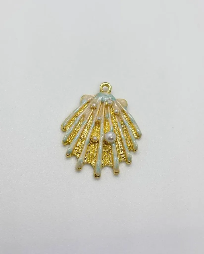 Mint Sea shell - Gold plated