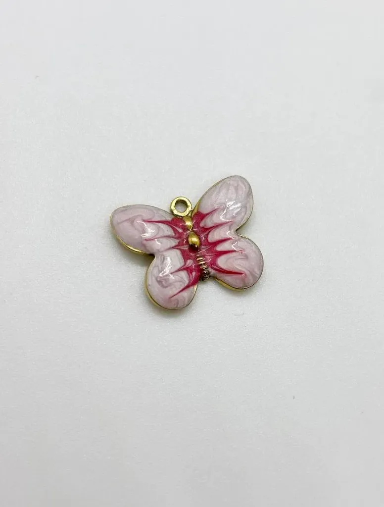 Red butterfly charm-Stainless steel