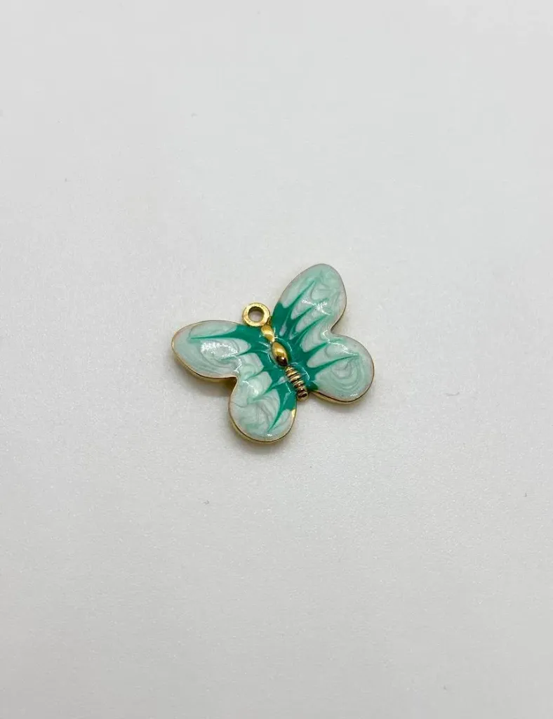 Green butterfly charm-Stainless steel