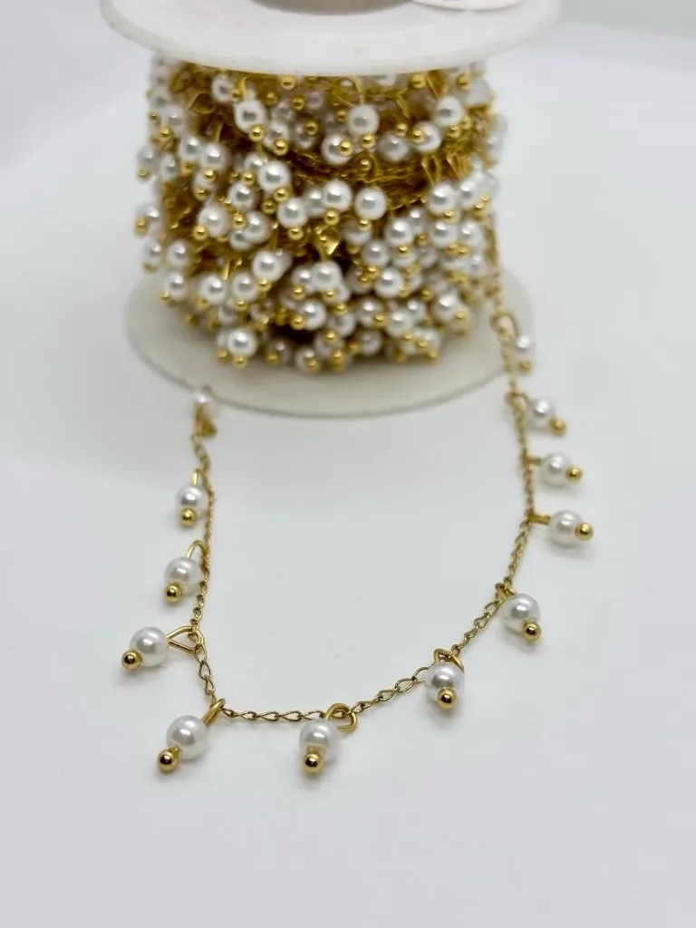 Pearls chain-Stainless steel
