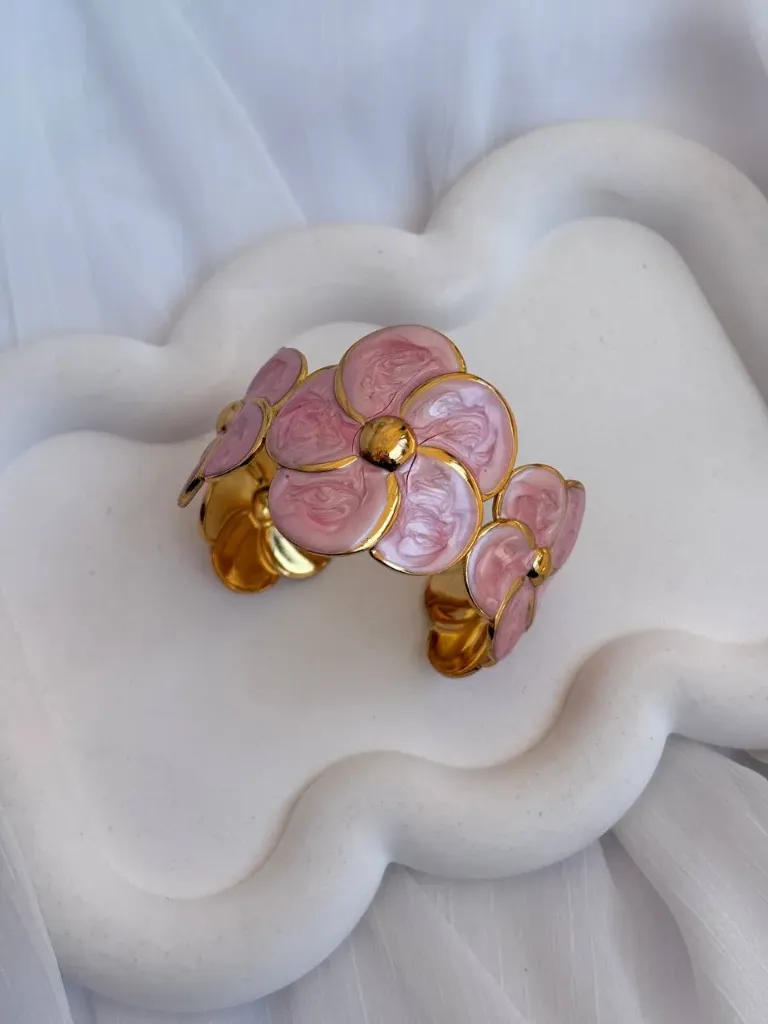 Pink flower-Stainless steel