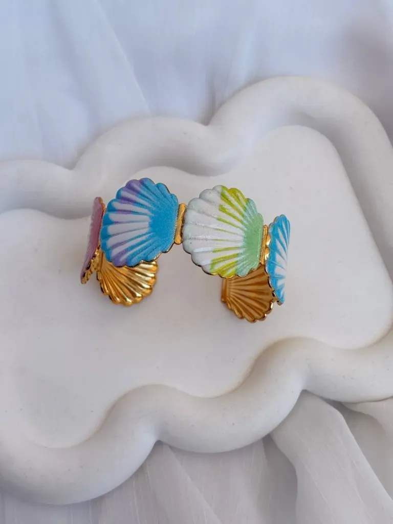 Seashell bangle -Stainless steel