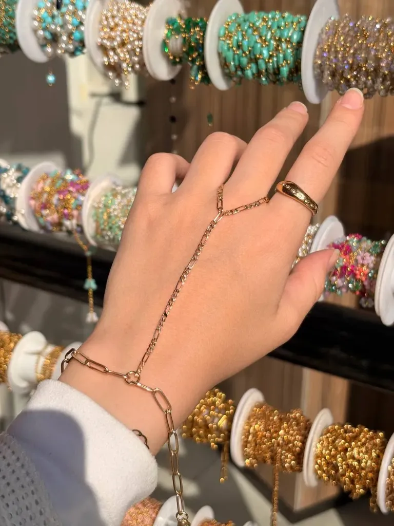 Gold plated hand chain