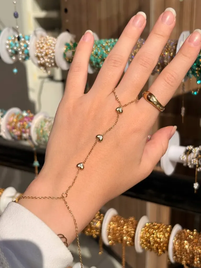 Hearts hand chain-Stainless steel