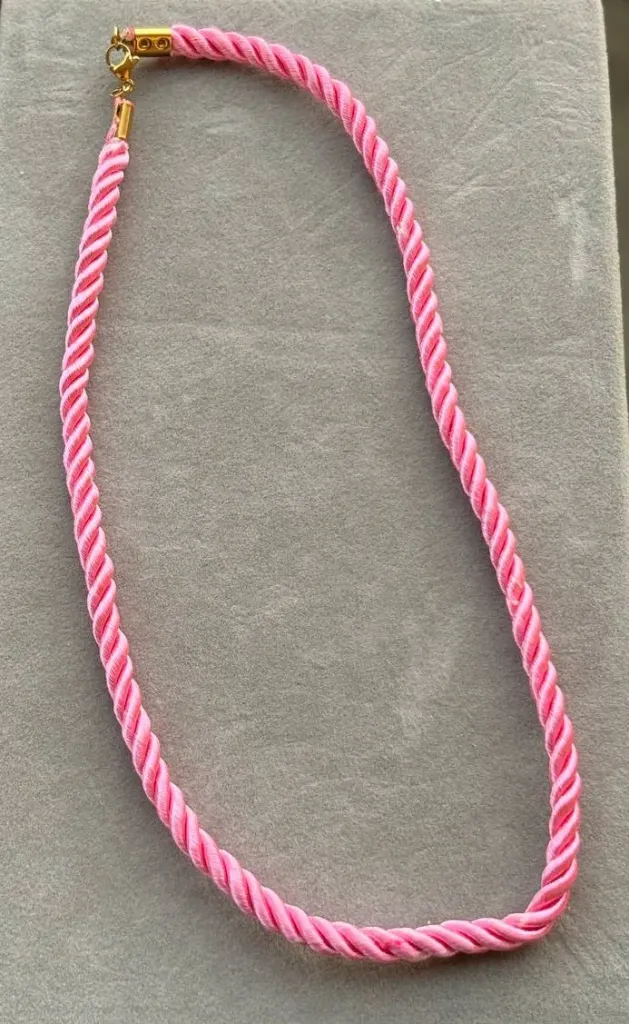 Pink rope necklace