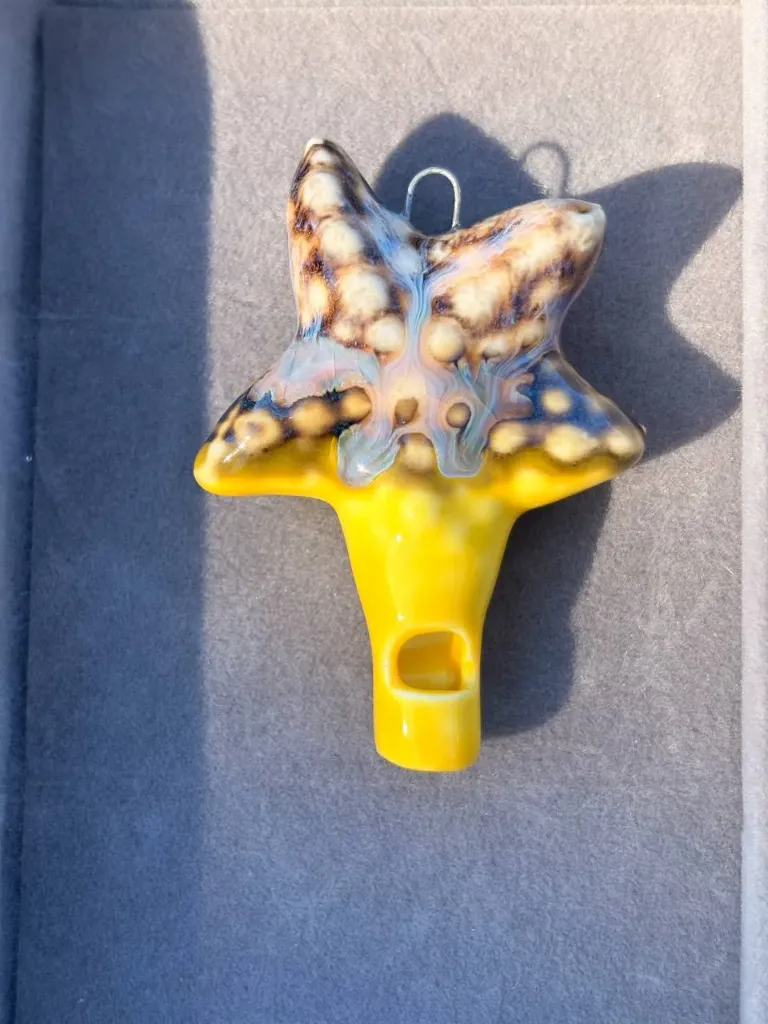 Yellow star fish charm
