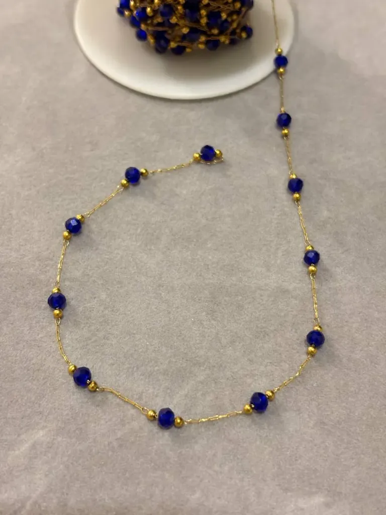 Tine blue crystal-Stainless steel (bracelet)